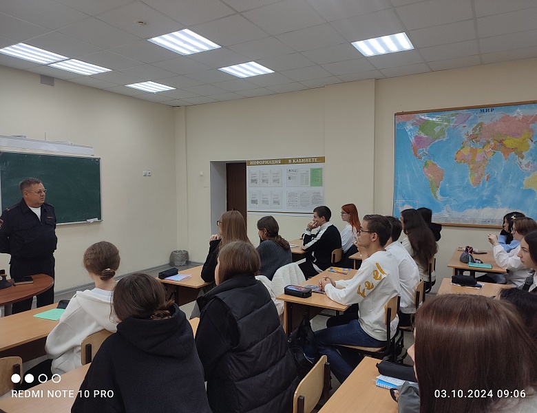 Встреча студентов с заместителем начальника отдела Госавтоинспекции г.Казани
