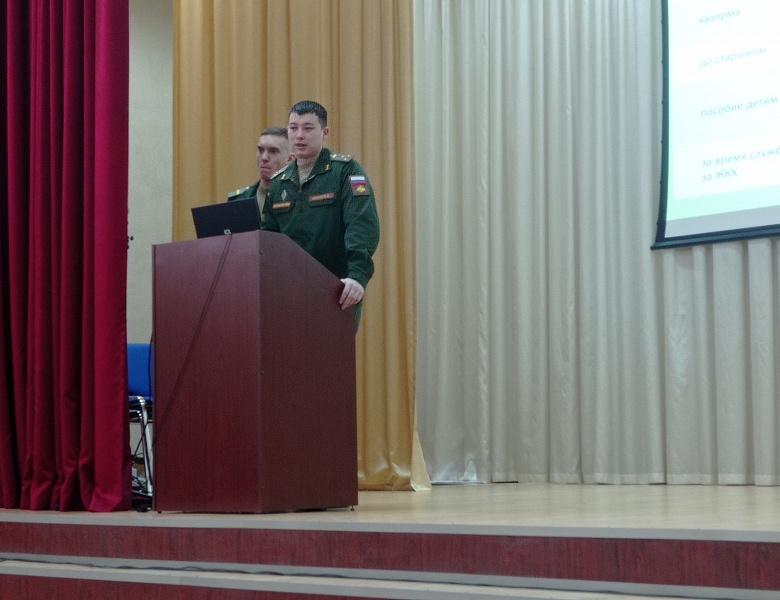 Встреча студентов выпускных групп с представителями войсковой части 40274