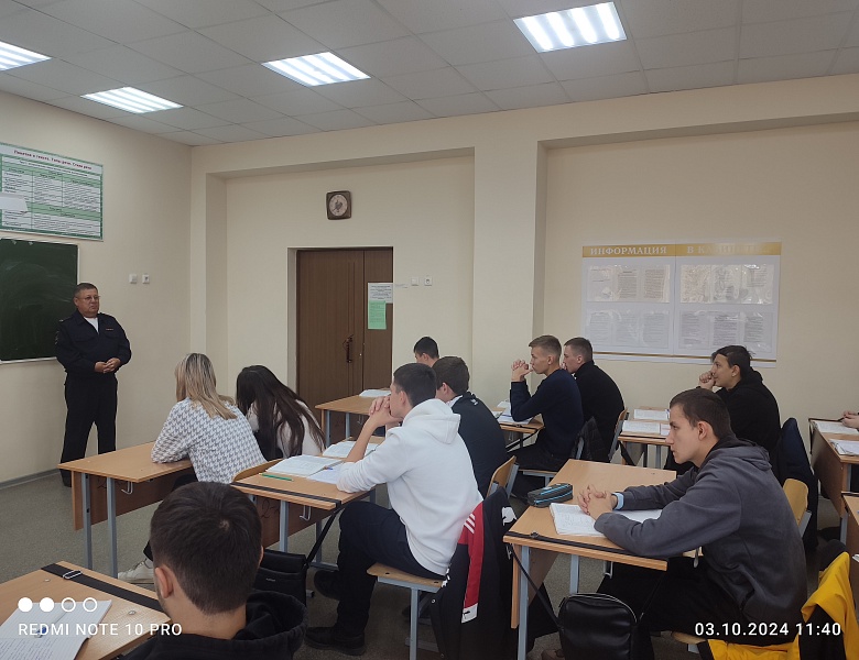 Встреча студентов с заместителем начальника отдела Госавтоинспекции г.Казани